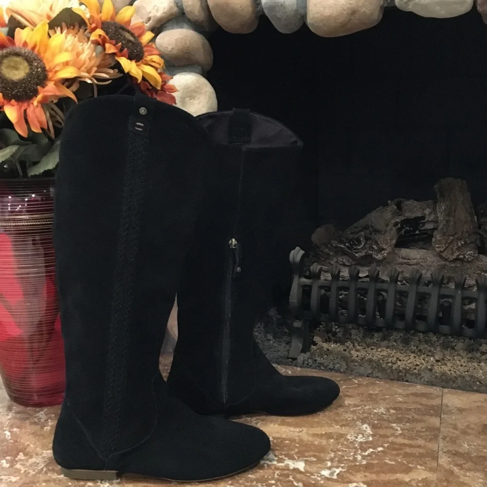 Reef | Arabian Braid Black SuedeTall Boots